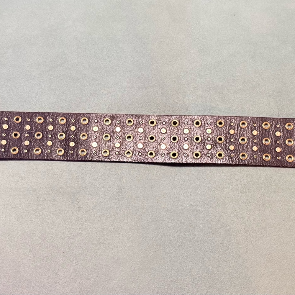 AllSaints   Studded Black Leather Belt